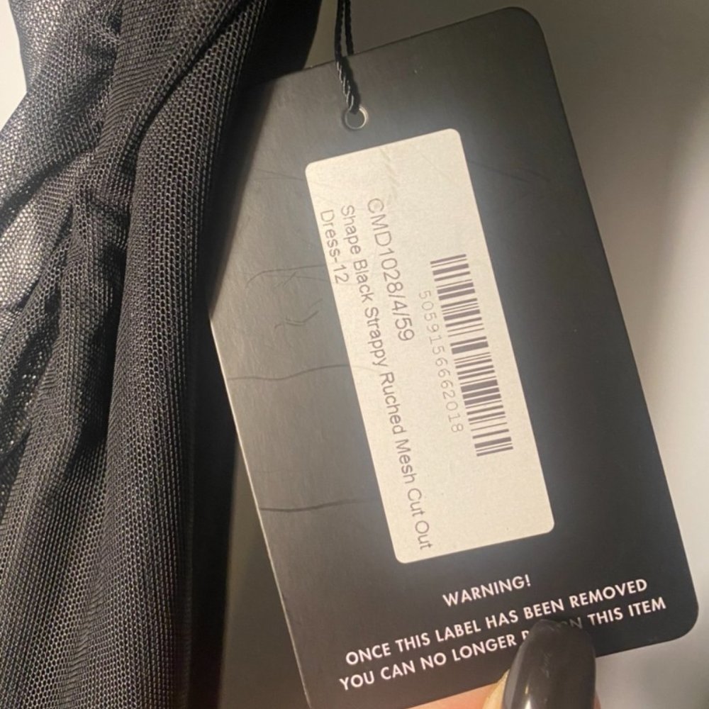 Black bodycon mesh dress brand new PLT - Picture 4 of 4